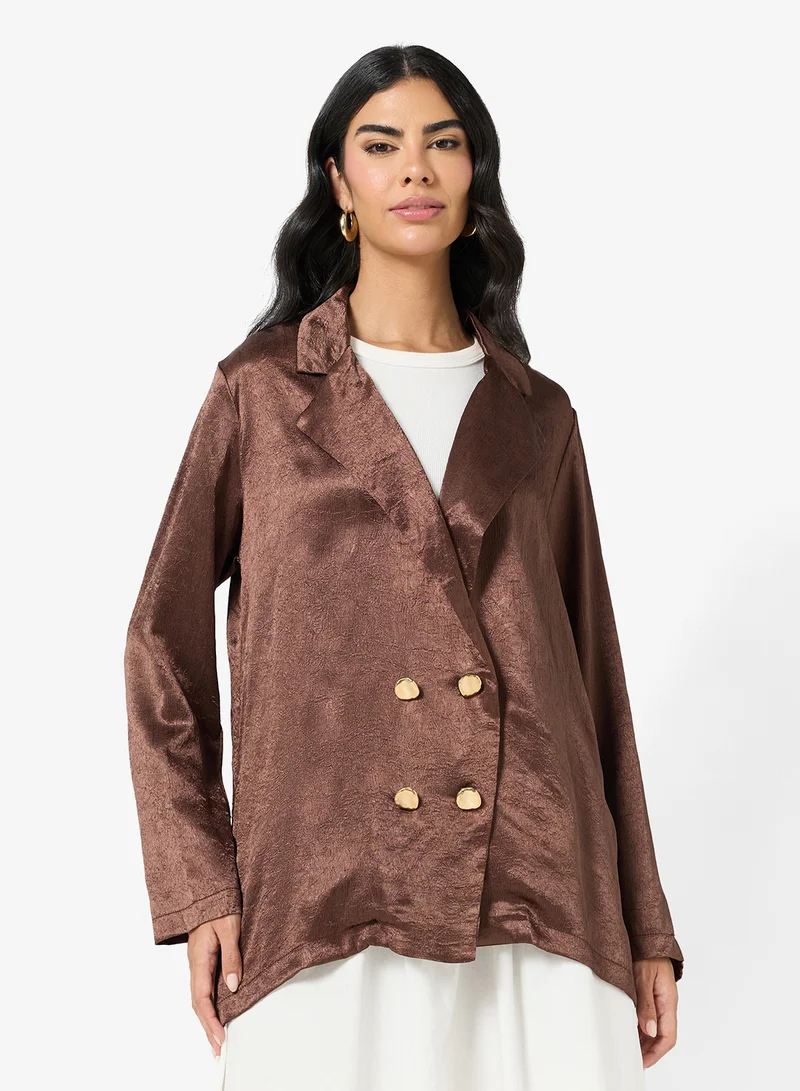 Suede Tailored Blazer