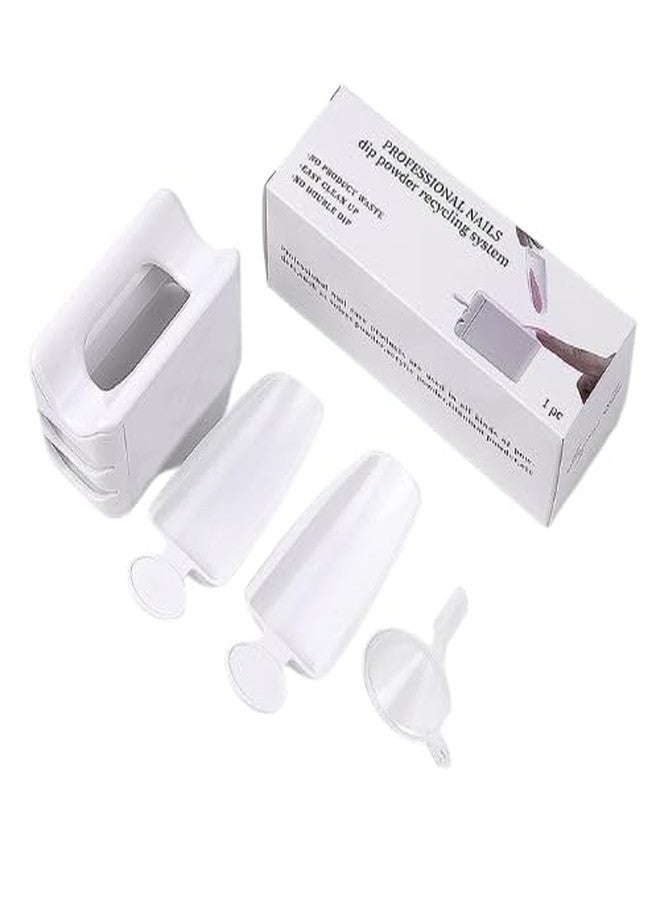 Brille Bee Dip Powder Recycling Tray Container with Scoop, Nail Dip Container Portable Dip Powder Storage Box or Nail Art and Makeup Tool - Image 1