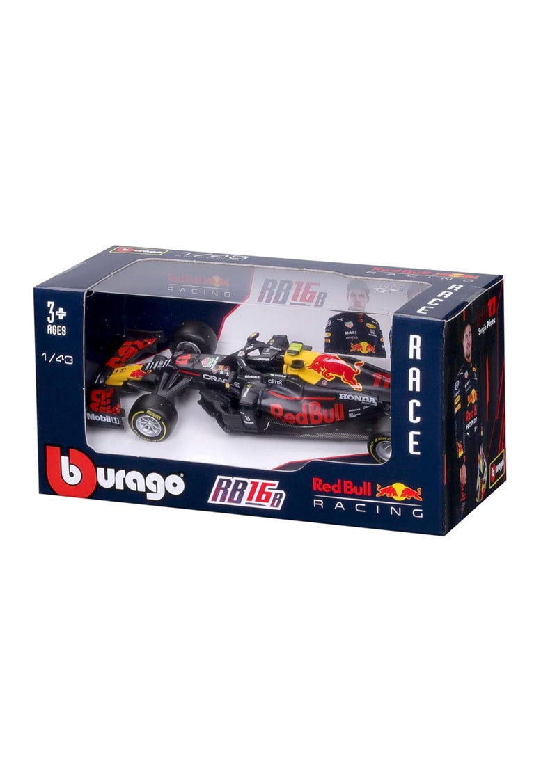 general RedBull Burago Racing RB16B Sergio Perez SP #11 Formula 1 2021 W/O Helmet 1:43 Scale Window Box - Image 5