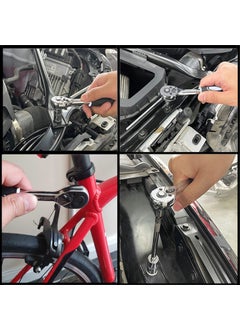 JIAVAXA JIAVAXA 46 In 1 Pcs Tool Kit Hand Tool Kit Wrench Set Multi Purpose Combination Tool Case Precision Socket SetScrewdriver and Socket SetBike Tool Kit Set All Bike Car Tool Kit Set  - Image 5