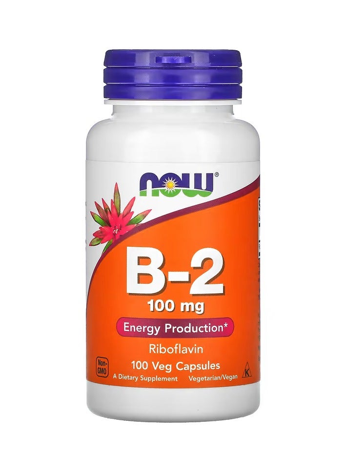 now Vitamin B-2 Energy Production - 100 Veg Capsules - Image 1