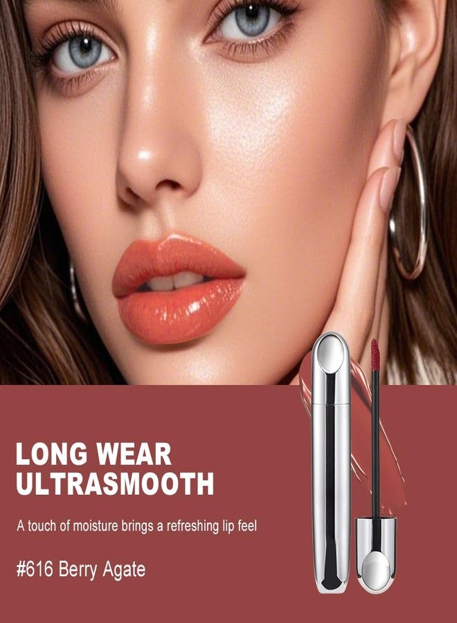 Hxssll Rosewood Nude Hydrating Lip Gloss Tint - High Shine Moisturizing Lip Glaze with Lightweight Non-Sticky Finish, Long-Lasting Nude Rose Lip Color for Smooth Full Lips, 616# - Image 4