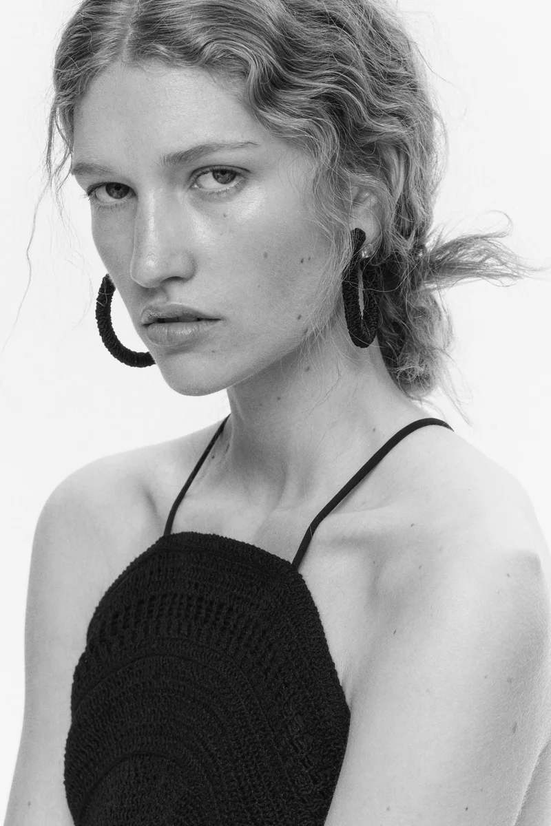 H&M Fabric-covered hoop earrings