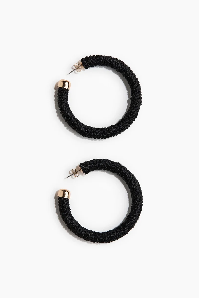 H&M Fabric-covered hoop earrings