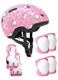 Dominy Kids Helmet Adjustable,For Kids Ages 3-8 Years Old,Kids Bike Helmets For Boys And Girls,With Protective Sports Gear Set Knee Elbow Pads Wrist Guards,For Skating Bike Scooters  - Image 1