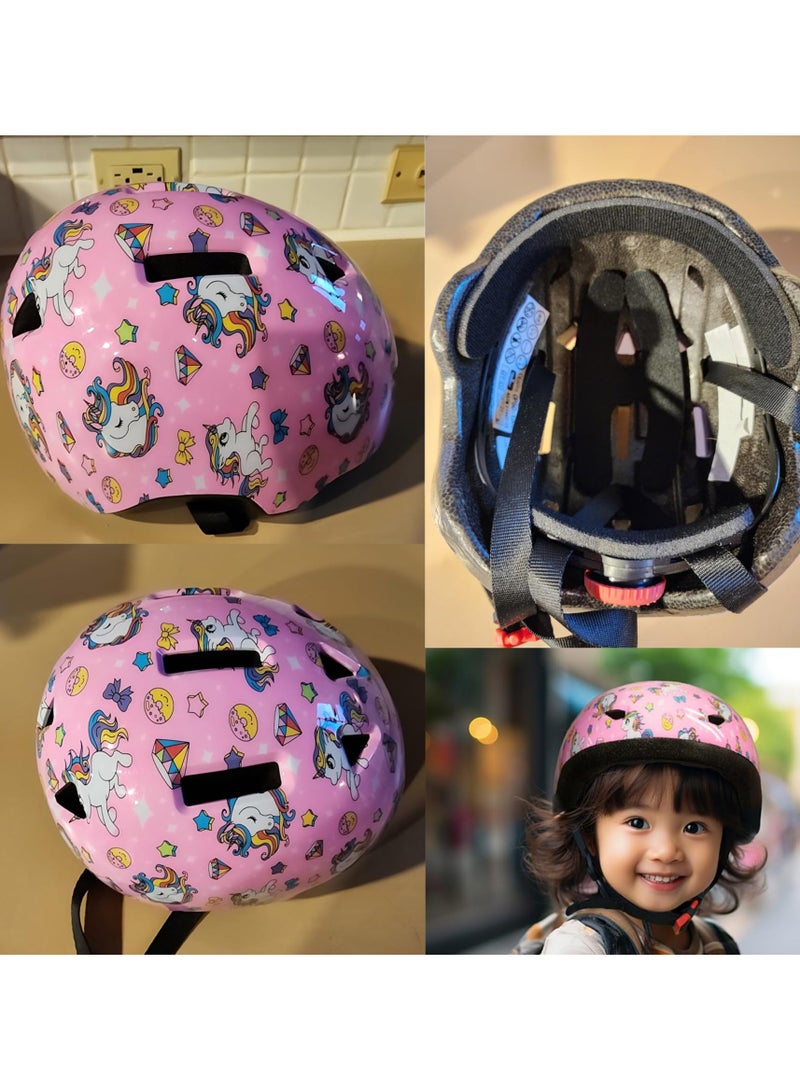 Dominy Kids Helmet Adjustable,For Kids Ages 3-8 Years Old,Kids Bike Helmets For Boys And Girls,With Protective Sports Gear Set Knee Elbow Pads Wrist Guards,For Skating Bike Scooters  - Image 2