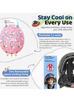 Dominy Kids Helmet Adjustable,For Kids Ages 3-8 Years Old,Kids Bike Helmets For Boys And Girls,With Protective Sports Gear Set Knee Elbow Pads Wrist Guards,For Skating Bike Scooters  - Image 4
