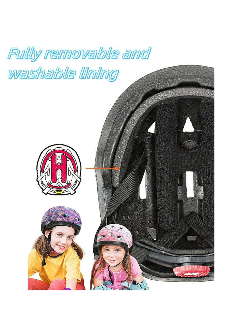 Dominy Kids Helmet Adjustable,For Kids Ages 3-8 Years Old,Kids Bike Helmets For Boys And Girls,With Protective Sports Gear Set Knee Elbow Pads Wrist Guards,For Skating Bike Scooters  - Image 5