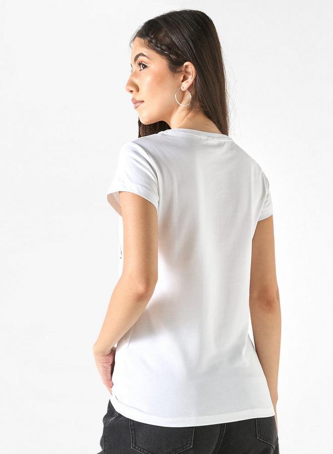 SP Characters Mickey and Minnie Mouse Print T-shirt with Short Sleeves - Image 3