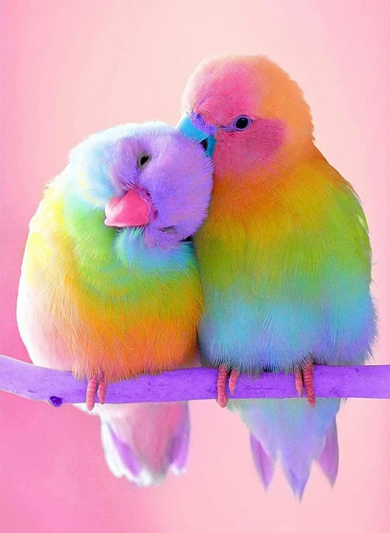 Excefore Color Parrot 5D Full Drill Diamond Art Painting Kit for Kids Crystal Rhinestone Painting Accessories Embroidery Paint with Diamond 12 x 16 Inch - Image 1