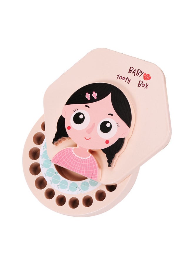 Generic Wooden Baby Teeth Replacement Teeth Storage Box Storage Box For Boys And Girls Umbilical Cord Fetal Hair Collection Commemorative Box-Color:Dog Feifei-pink (english Version)  - Image 5