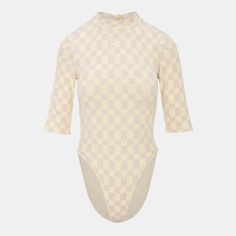 Nike Yellow Women's Sportswear Collection Jacquard Bodysuit for Women | Best Price UAE
