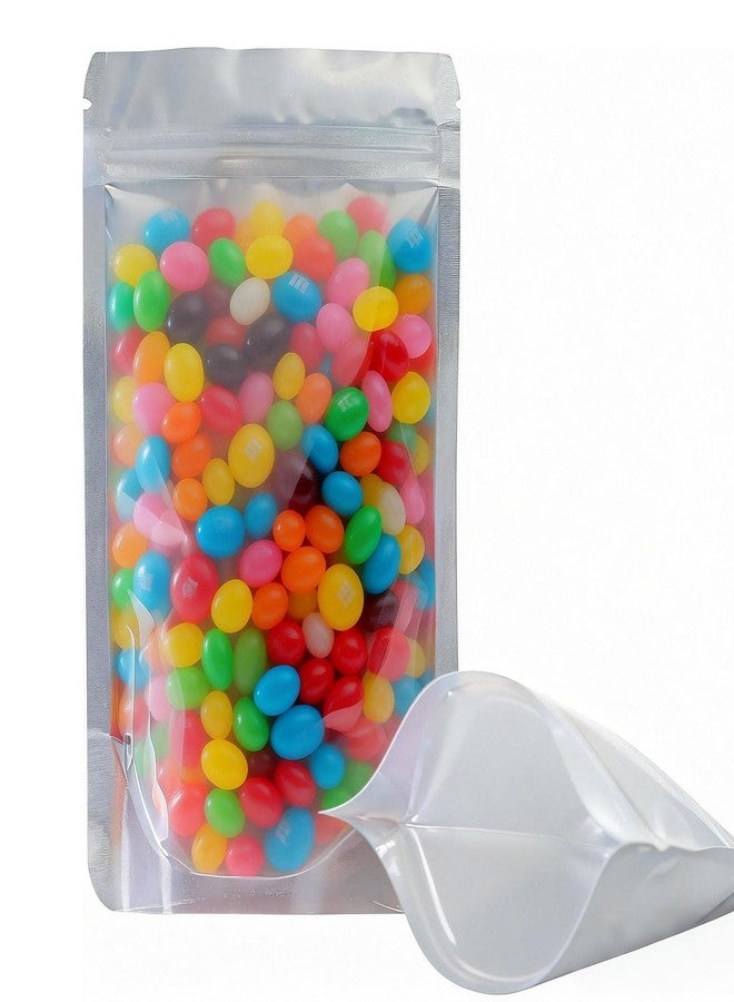 LZLPACKING 100 Pieces smell proof mylar bags,resealable packaging pouch bag with clear window for food storage,stand up pouch bags,lipgloss,eyelash jewelry electronics storage(6×9 Inch) - Image 1