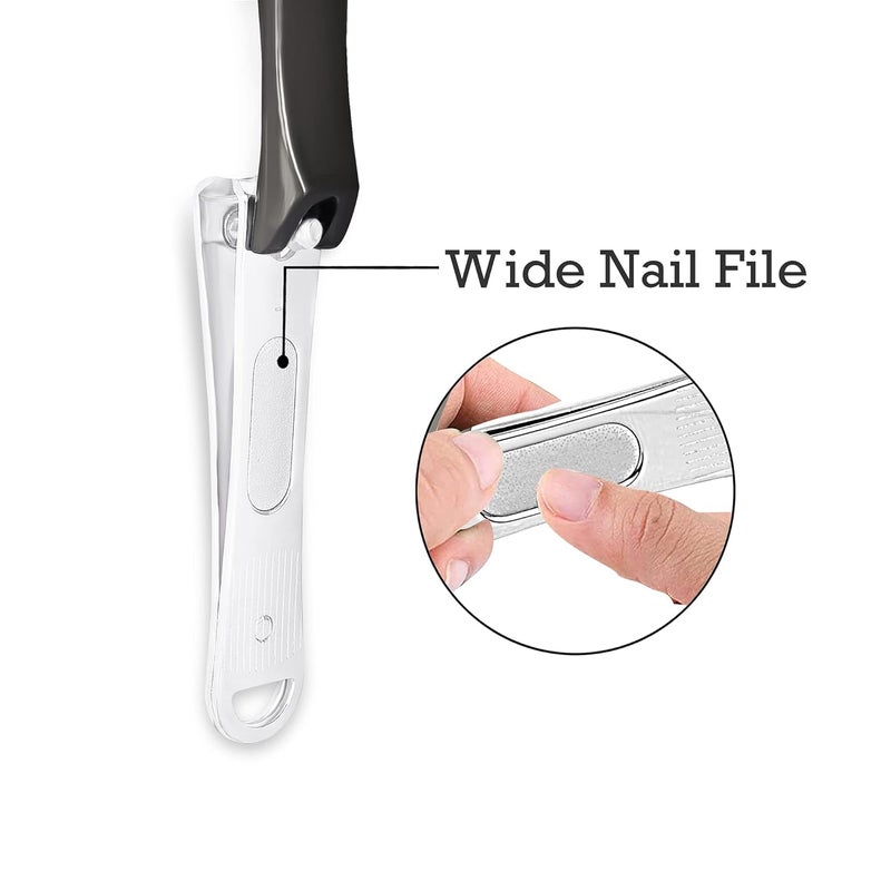 DOCOSS Stainless Steel Nail Cutter Kit For Men and Women Nail Clippers set -Pack Of 2 (Black) - Image 5