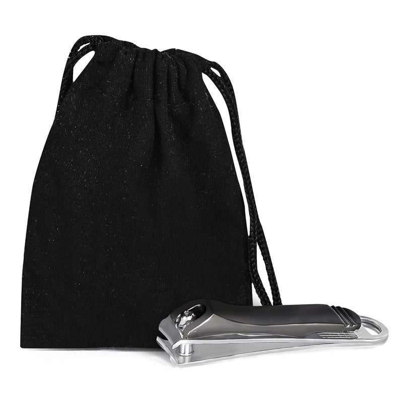 DOCOSS Stainless Steel Nail Cutter Kit For Men and Women Nail Clippers set -Pack Of 2 (Black) - Image 2