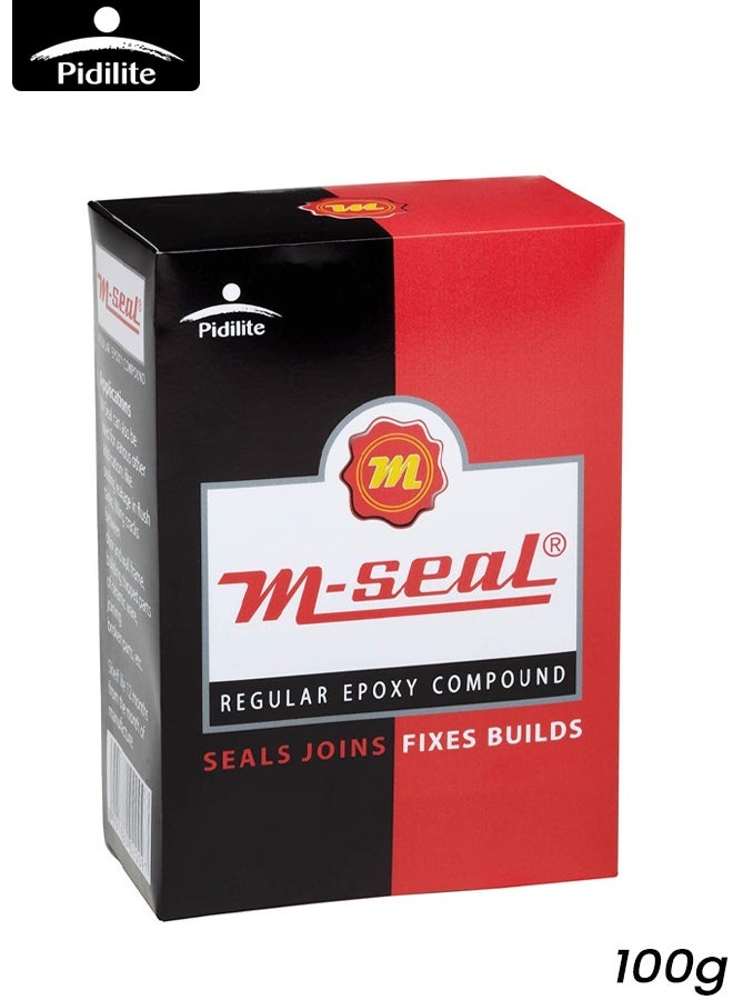 Pidilite M-Seal Regular Epoxy Compound 100g, All Purpose Waterproof Adhesive for Metal Pipe Ceramic Wood Plastic Crack Filling Leak Sealing Repair - Image 1