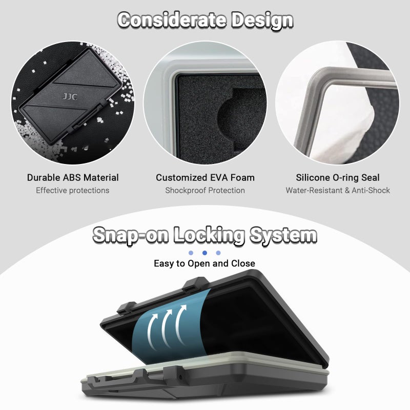 JJC Compact M.2 2280 2260 2240 2242 2230 Case,4 Slots M.2 SSD Holder Box, M.2 NVMe 2280 Internal Solid State Hard Drive Storage,Water-Resistant,Dustproof,Shockproof - Image 3