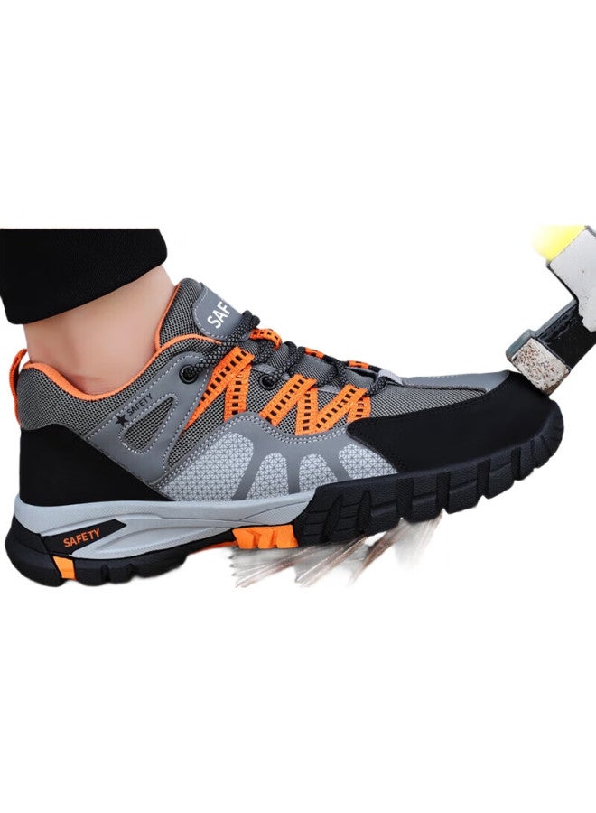 Jingtu Safety Shoes For Men, Summer Breathable, Steel Toe Cap, Puncture-Resistant, Wear-Resistant, Construction Site Safety Work Shoes 1105 Size 42 - Image 2