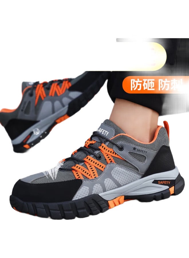 Jingtu Safety Shoes For Men, Summer Breathable, Steel Toe Cap, Puncture-Resistant, Wear-Resistant, Construction Site Safety Work Shoes 1105 Size 42 - Image 1
