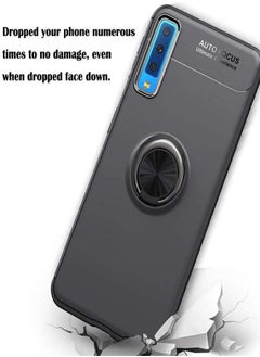 VINSOC Magnetic Car Mount Dedicated Cover With finger Ring Holder Casefor Samsung Galaxy A70 Black  - Image 4