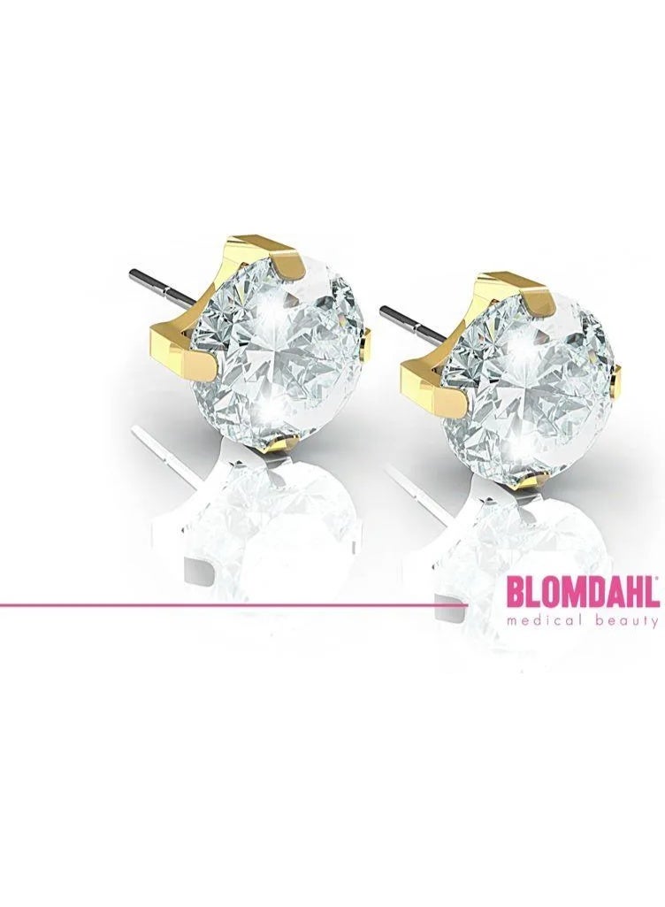 Blomdahl Tiffany Cz White 5 mm Stud Earrings - Image 1