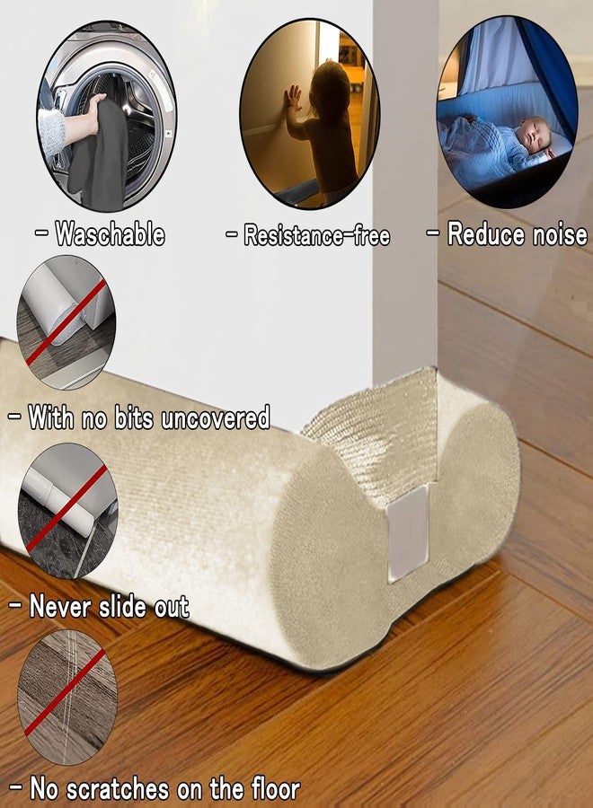 BKSAI Door Draft Excluder for Doors 80cm 75cm 81cm No-Adhesive Draught Excluder for Bottom of Door Cushion Front Door Wind Blocker Internal (75-90cm) - Image 4