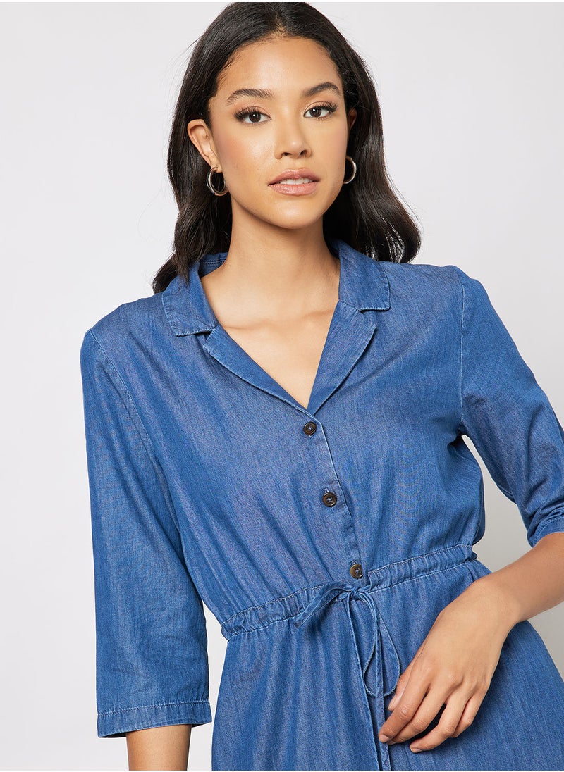Jacqueline de Yong - Drawstring Waist Midi Dress - Image 1