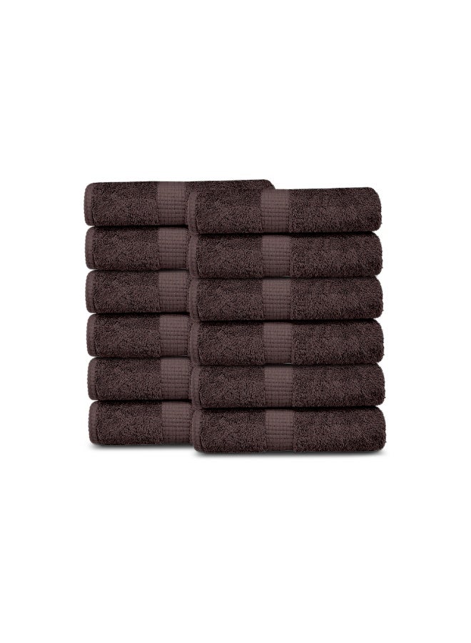 Lavish Touch 100% Combed Cotton Washcloths (12 Pack, 30 x 30 cms) - 550 GSM, Face Towel Set Highly Absorbent Quick Dry and Soft Towels - Image 2