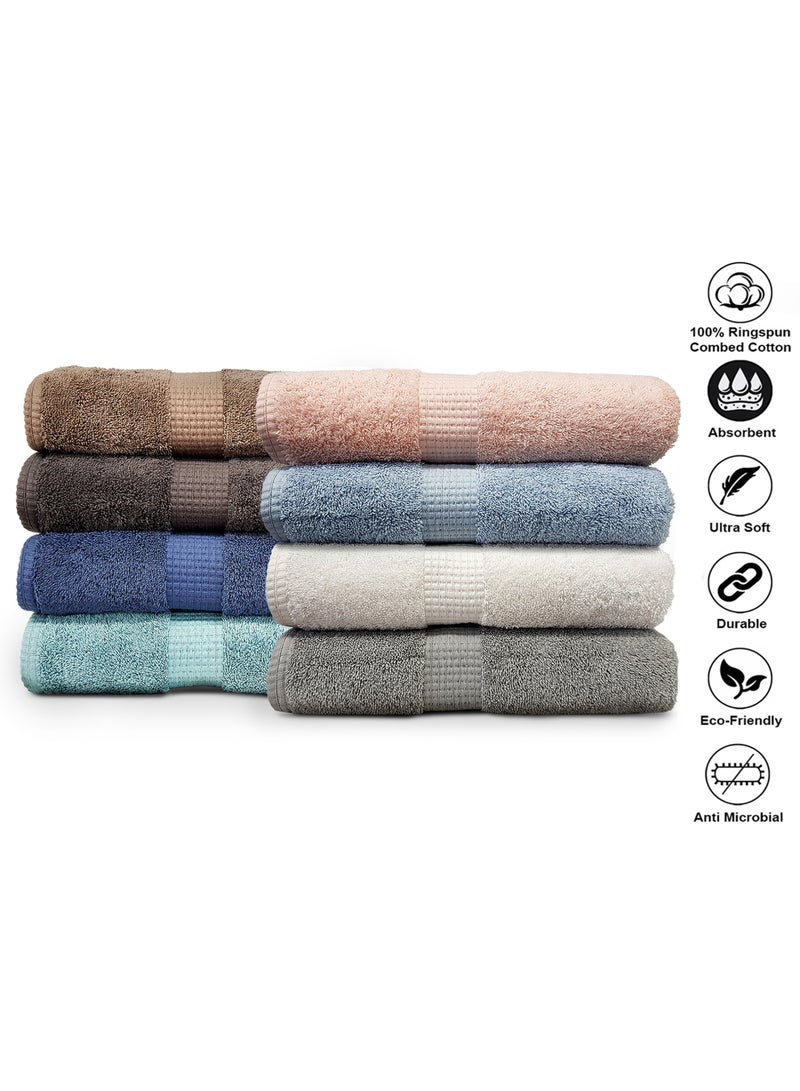 Lavish Touch 100% Combed Cotton Washcloths (12 Pack, 30 x 30 cms) - 550 GSM, Face Towel Set Highly Absorbent Quick Dry and Soft Towels - Image 1