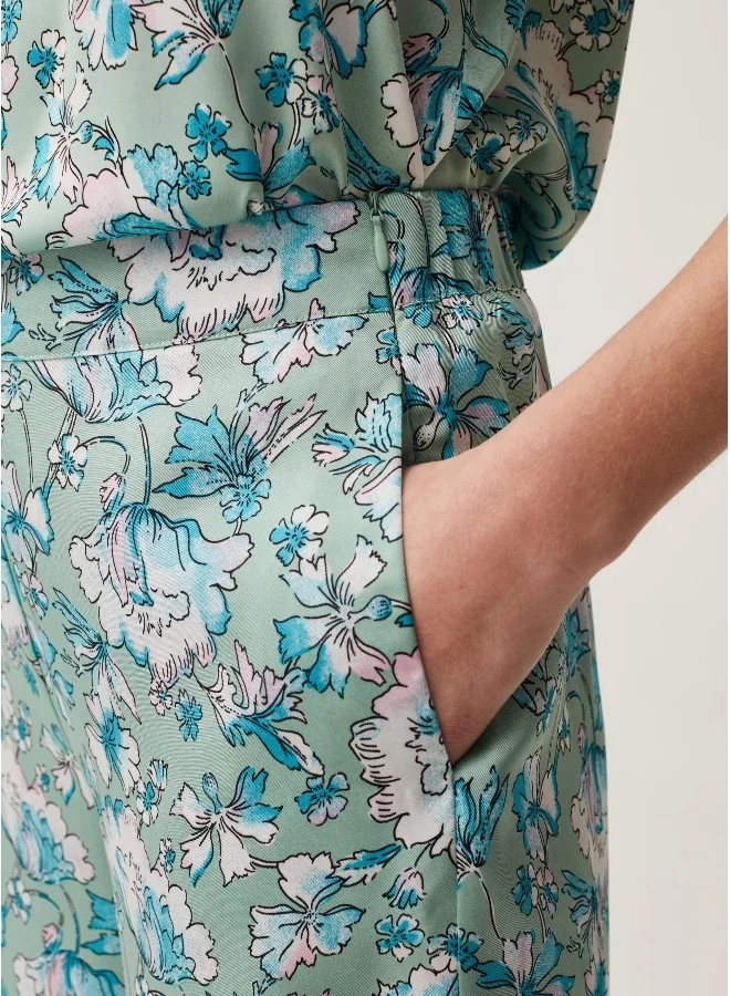 او في اس Satin palazzo pants