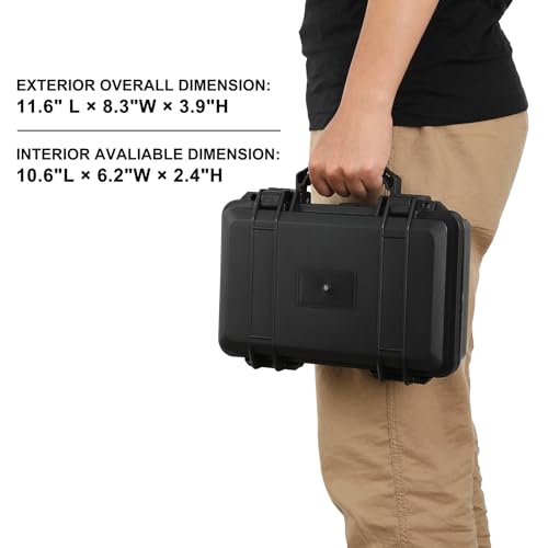 Mayouko Portable Tool Box with Shock- Proof Sponge, Water Proof Grade IP67, Waterproof Hard Case with Foam Insert, Shockproof Carrying Case, Explosion Proof Box, 11.6"L×8.3"W×3.9"H - Image 5