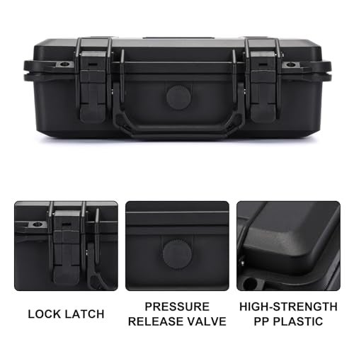 Mayouko Portable Tool Box with Shock- Proof Sponge, Water Proof Grade IP67, Waterproof Hard Case with Foam Insert, Shockproof Carrying Case, Explosion Proof Box, 11.6"L×8.3"W×3.9"H - Image 4