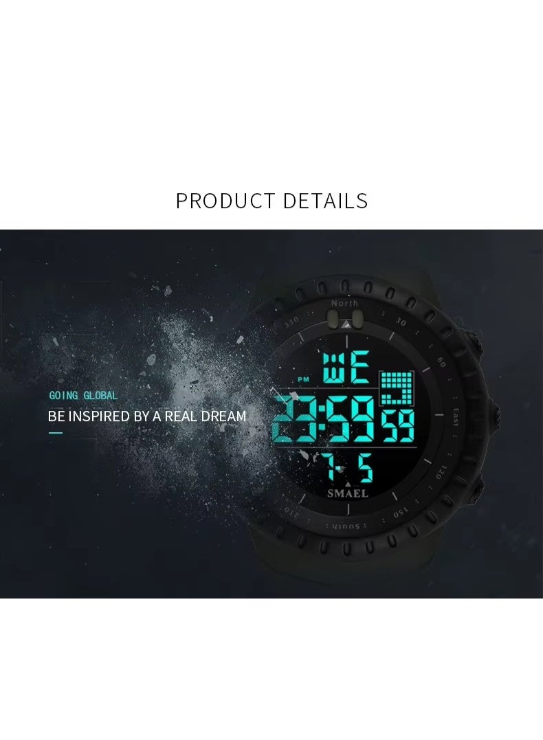 SMAEL outdoor sports running waterproof strap night light digital watch for mountain climbing multi-functional - Image 4