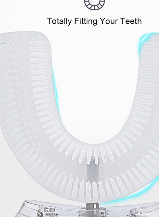NIBEMINENT U-Shaped Ultrasonic Electric Toothbrush White/Blue - Image 2