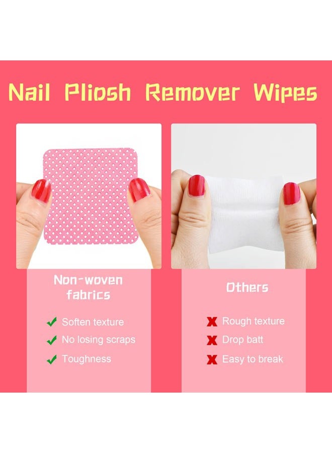 Maitys 1000 Pieces Eyelash Extension Glue Wipes Eyelash Glue Cleaner Non Woven Fabric Wipes Lash Supplies Accessories Tools for Extension Nail Polish Bottle(Rose Red) - Image 3