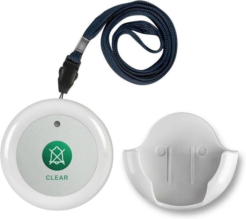 SYNLETT Wireless Call Reset Button Caregiver Clear Call Button Compatible with Wireless Nurse Call System Pager Monitoring Unit CMU for Nurses Home Service Staff Office Clinic - Image 1