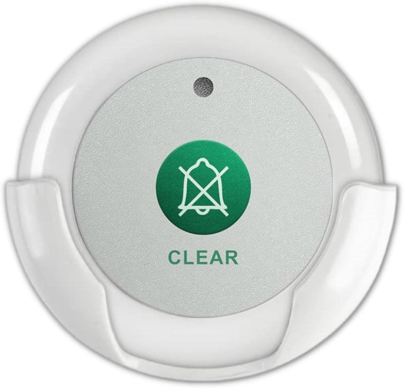 SYNLETT Wireless Call Reset Button Caregiver Clear Call Button Compatible with Wireless Nurse Call System Pager Monitoring Unit CMU for Nurses Home Service Staff Office Clinic - Image 3