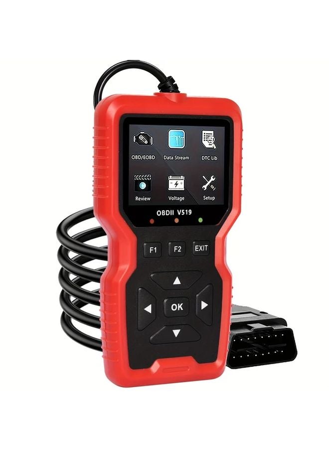الماسح الأحمر المحترف لأداة تشخيص OBD2 قارئ رمز فحص ضوء محرك إعادة الضبط - Image 5