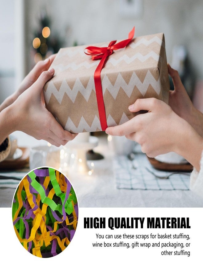 ZEBMOON 2 LB Easter Crinkle Cut Paper Shred Filler Great for Gift Wrapping, Basket Filling, Birthday, Wedding, Mardi Gras, Carnival, Christmas Day, New Year Party Decorations Filling Supplies Gold Green Purple - Image 2