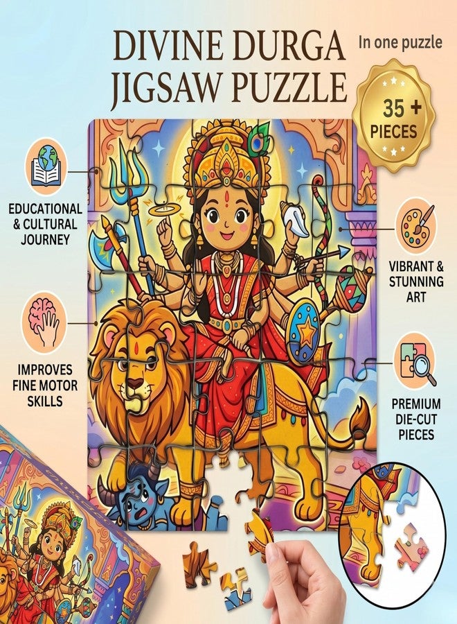Camin 4 in 1 Divine Gods Jigsaw Puzzle for Kids, Set of 4, 35 Pieces Each Puzzle Game for Kids 7 to 10 Years, Reduces Screen Time, Boosts Reasoning and Motor Skills Board Games Based Toys - Image 3