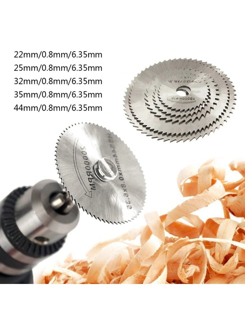Acar Buffer Metal 6 Piece Mini Drill Bit Wood Cutting Round Steel Blade Disc Saw Set Kit  - Image 5