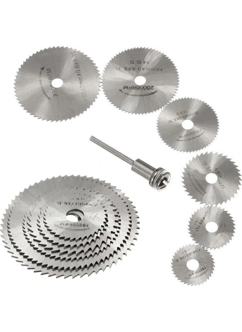 Acar Buffer Metal 6 Piece Mini Drill Bit Wood Cutting Round Steel Blade Disc Saw Set Kit  - Image 1
