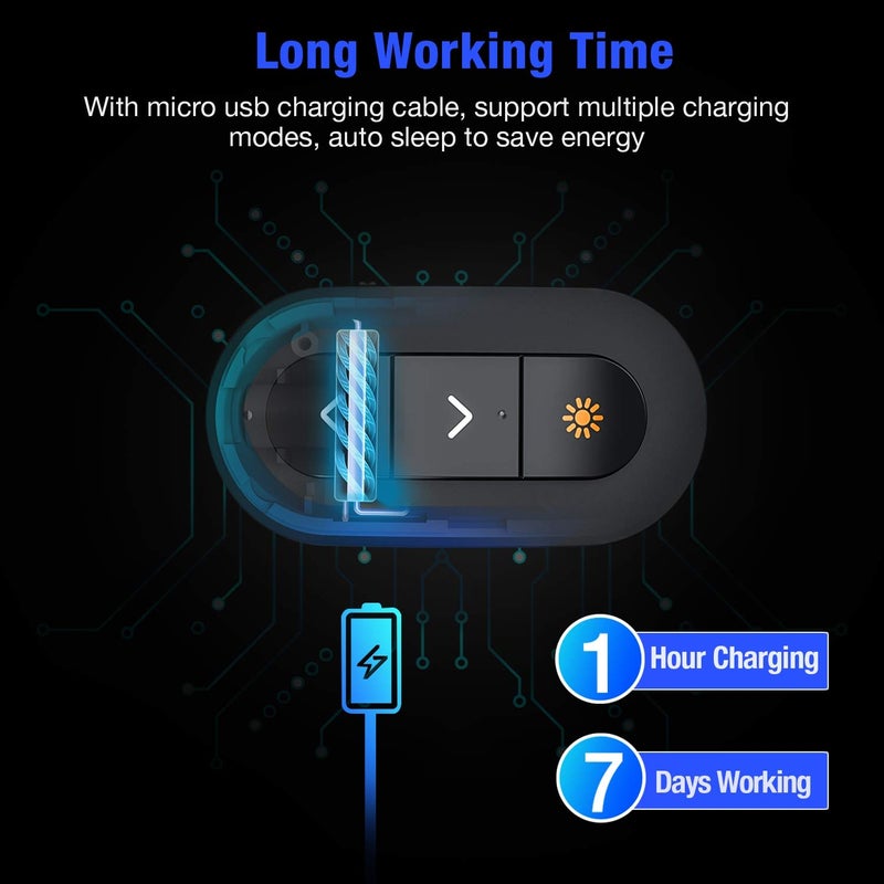 DinoFire Rechargeable Finger Ring Wireless Presenter Clicker for PowerPoint, Keynote, Mac, Laptop - USB Presentation Remote with 2.4GHz RF - Image 4