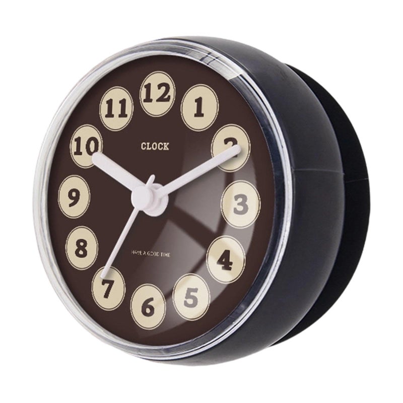 Waterproof Shower Wall Clock With Strong Suction Cup For Bathroom Pool Supplies Style F - Image 2