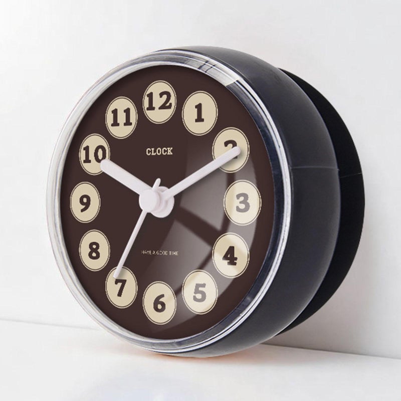 Waterproof Shower Wall Clock With Strong Suction Cup For Bathroom Pool Supplies Style F - Image 3