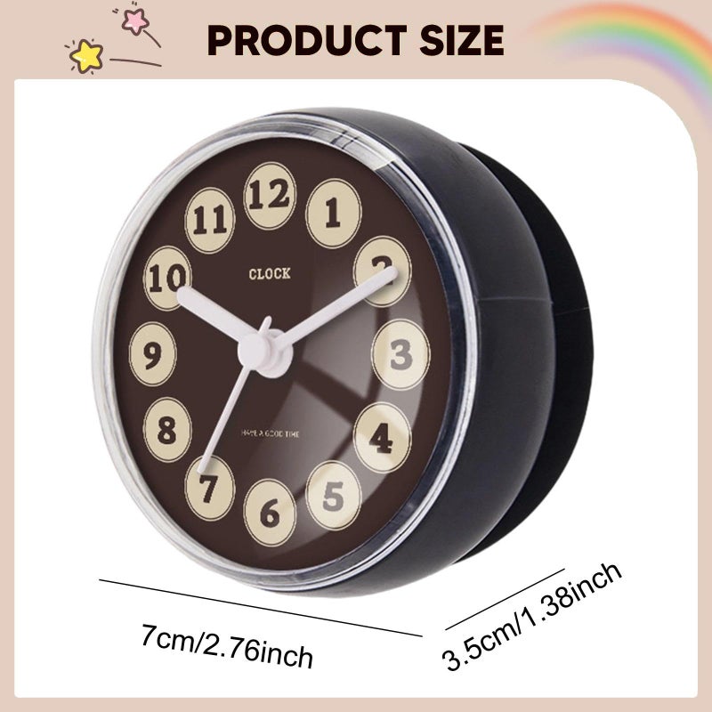 Waterproof Shower Wall Clock With Strong Suction Cup For Bathroom Pool Supplies Style F - Image 5