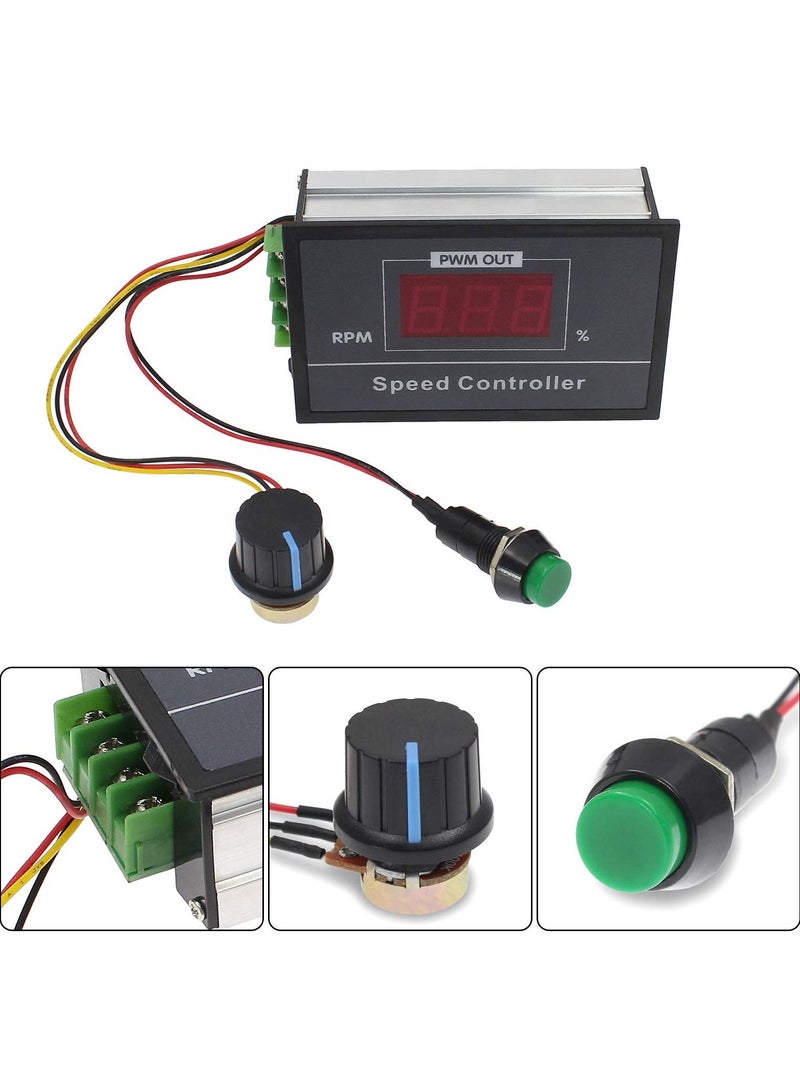 Y&D PWM DC Motor Speed Controller DC6-60V 6V/ 9V/ 12V/ 18V/ 24V/ 36V/ 48V/ 30A, Stepless Regulation Start Stop Switch with Digital Display  - Image 3