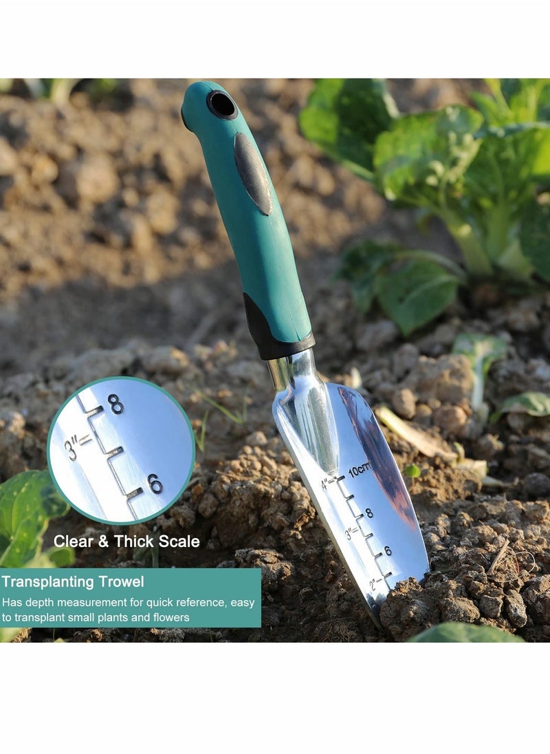 KASTWAVE Garden Tools Set, Heavy Duty Gardening Tools Cast Aluminum with Soft Rubberized Non-Slip Handle, Durable Garden Hand Tools Garden Gifts for Men Women 3 Piece - Image 3