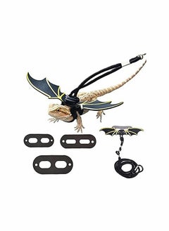 Generic Dragon wing Leash and Harness, Adjustable Lizard Leash, Bearded Dragon Harness Cool Leather Wings  - Image 1