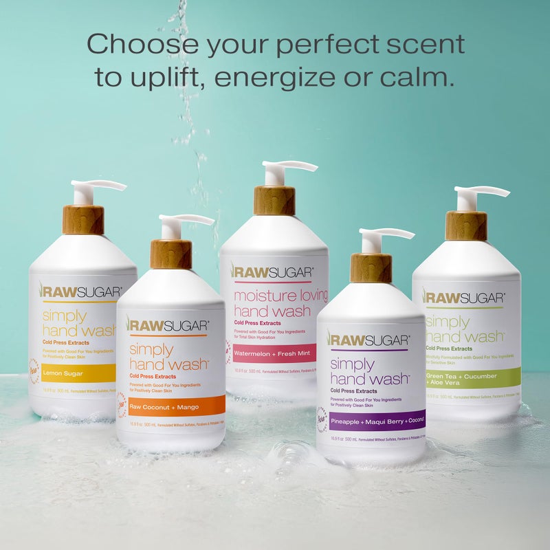 RAW SUGAR 3-Pack Liquid Hand Soap, Moisturizing with Fruity Aroma, Formulated without Parabens, Cruelty Free & Vegan - 16.9 Fl. Oz (Pineapple + Maqui Berry + Coconut) - Image 5